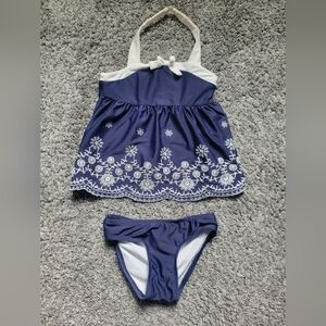 Navy and White Floral Swimsuit Set Size 4T Cat & Jack